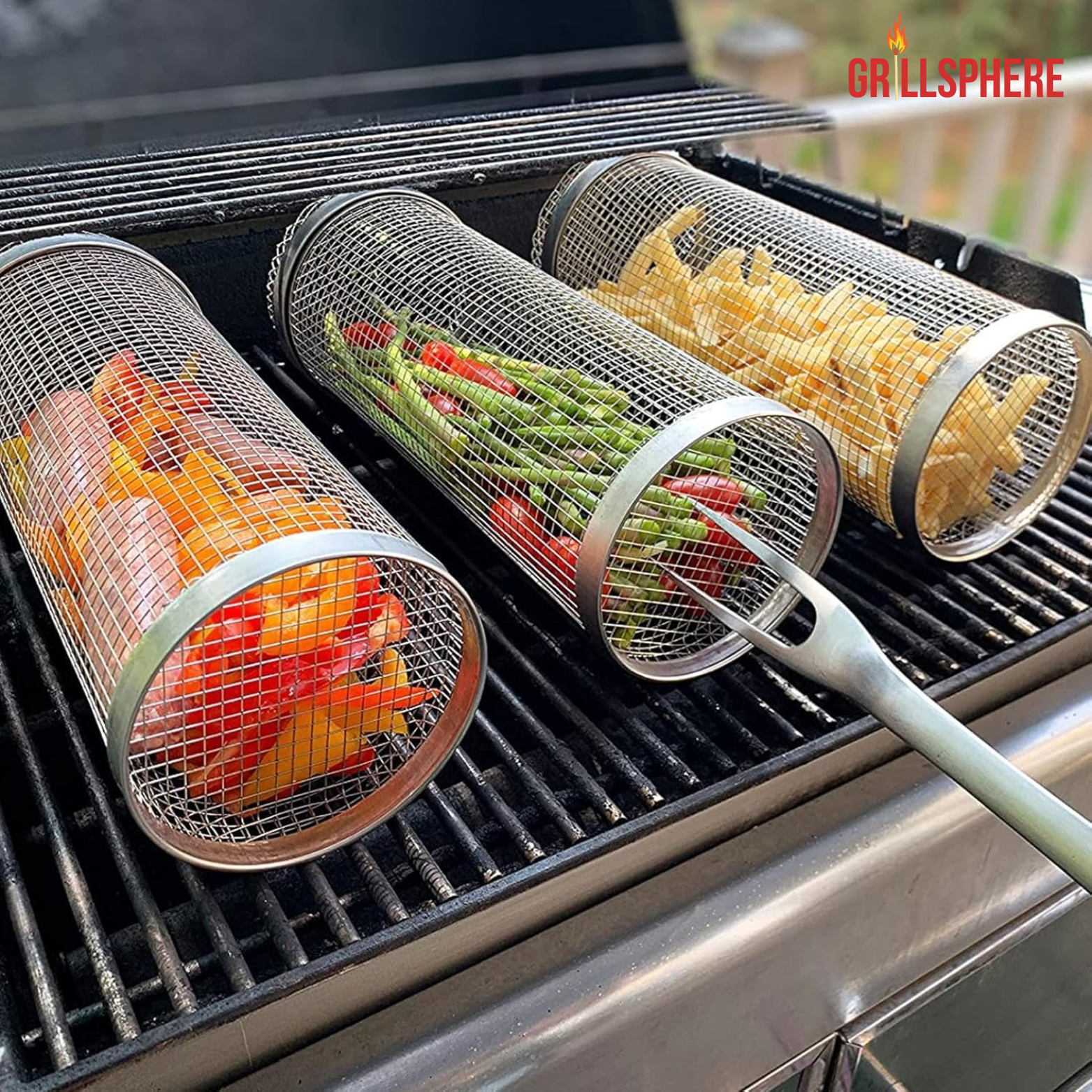 GrillSphere BBQ Grillmand van Roestvrijstaal