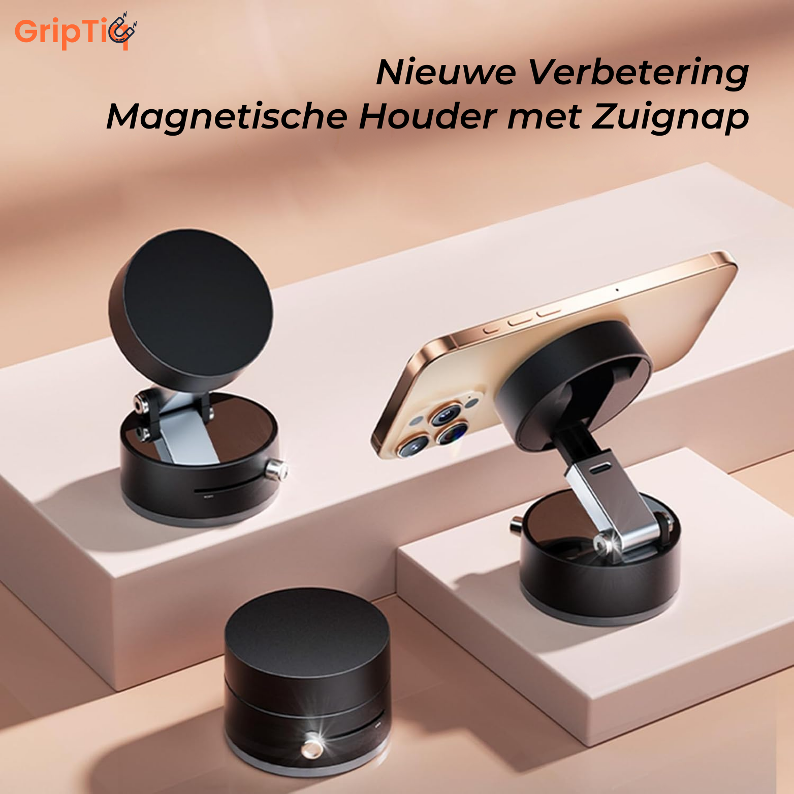 GripTiq Vacuüm Magnetische Telefoonhouder