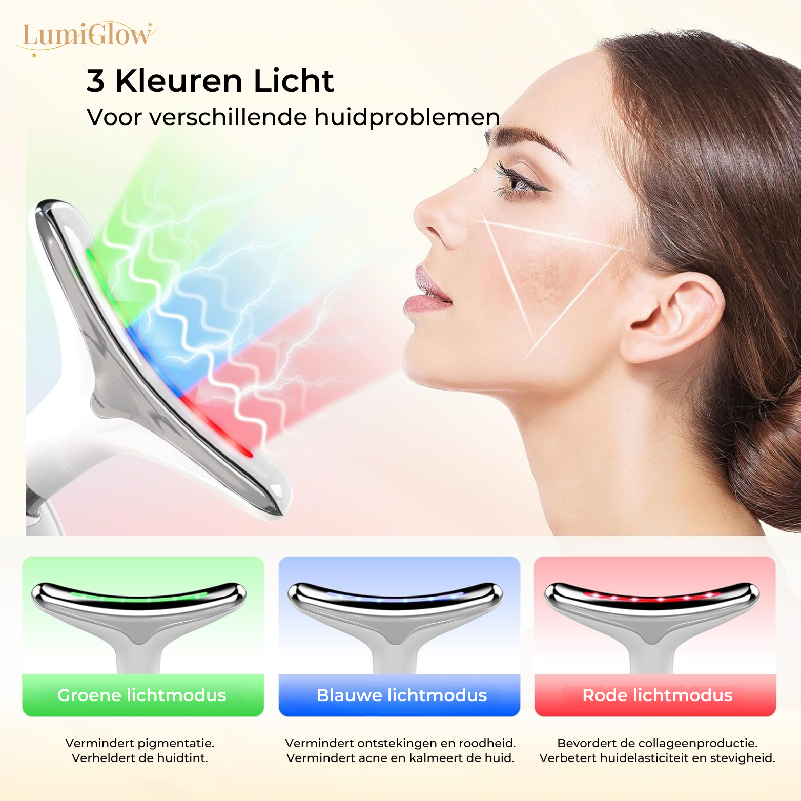 LumiGlow Gezichtsapparaat tegen Rimpels – EMS & Lifting
