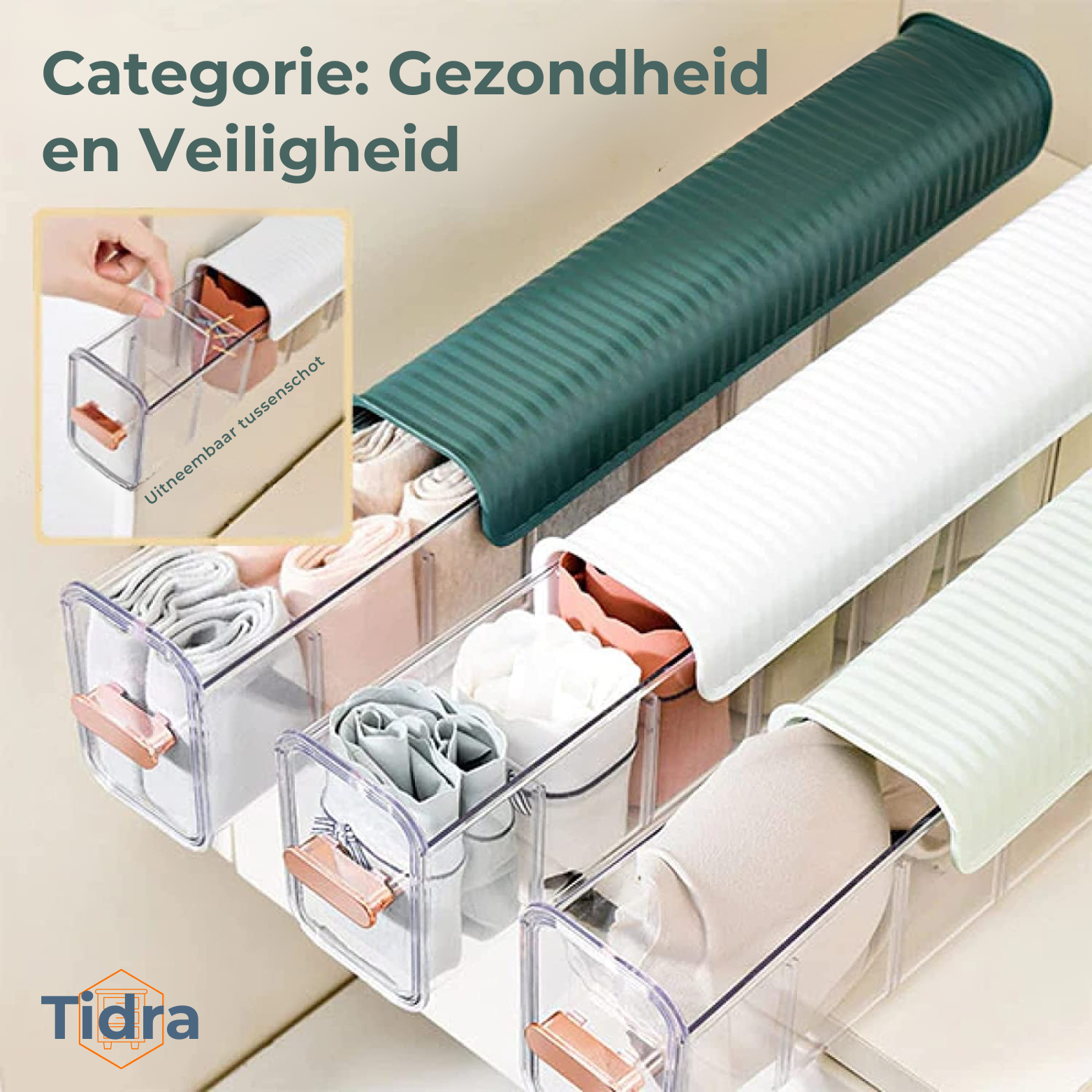 Tidra Kast Organizer – 6-Vaks Opbergvak