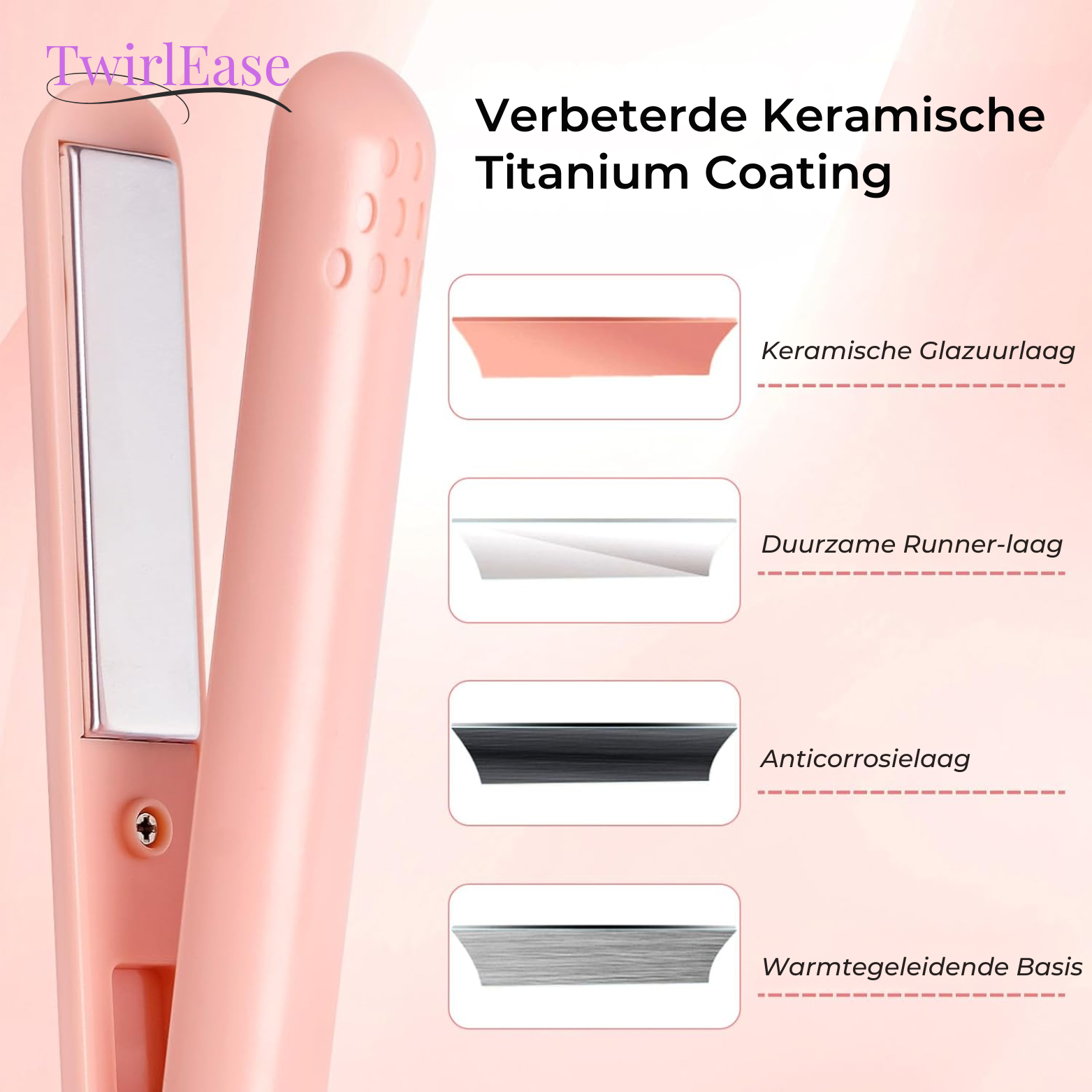 TwirlEase USB Mini Krultang & Stijltang
