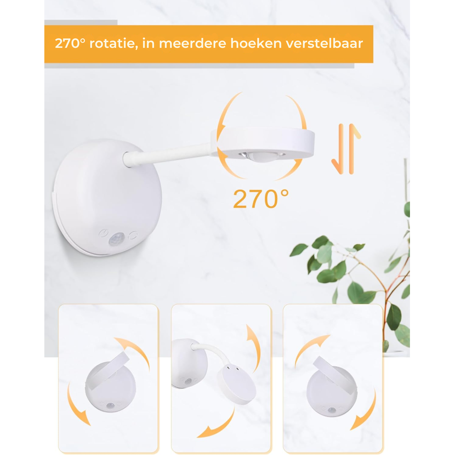 Vigna Led-wandlamp met Bewegingsmelder